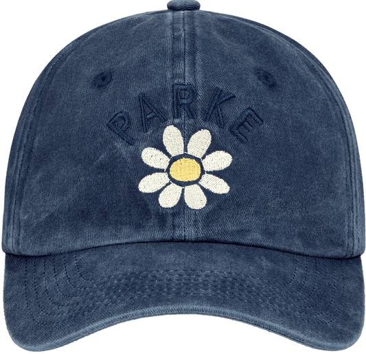 flower hat -navy